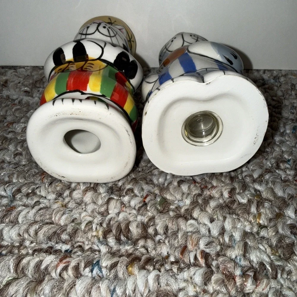 Candace Reiter Catzilla Ceramic Salt & Pepper Shaker Set Chef and Waiter‎